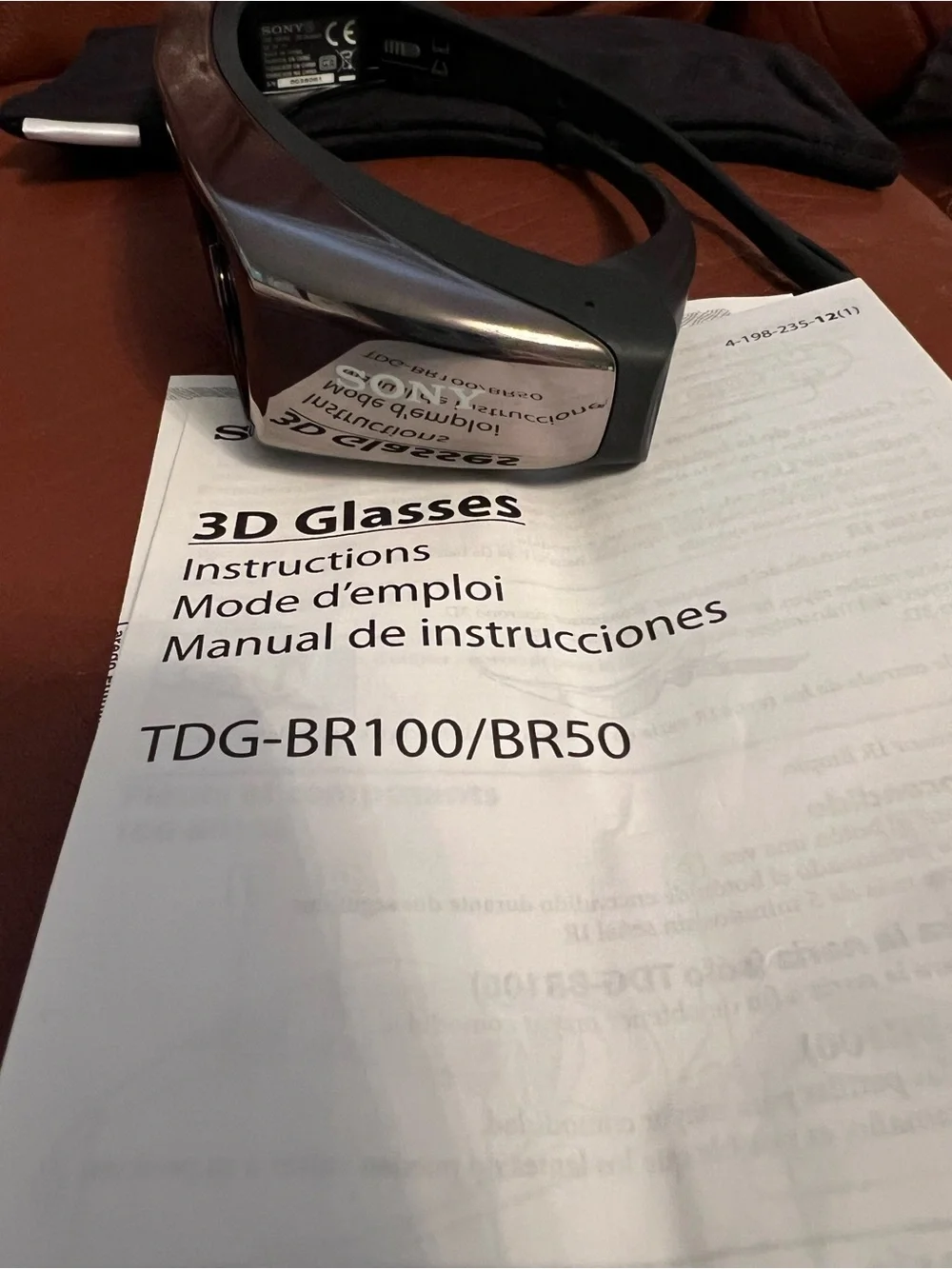 Sony Black 3D Active Glasses with Dark Lenses